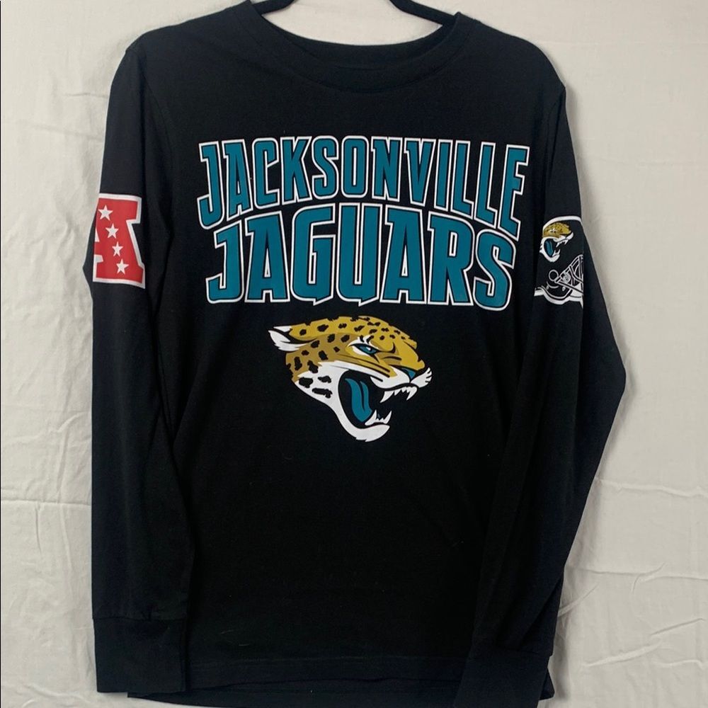Unisex XS | Jacksonville Jaguars Long Sleeve Graphic Shirt | Black Teal NWT